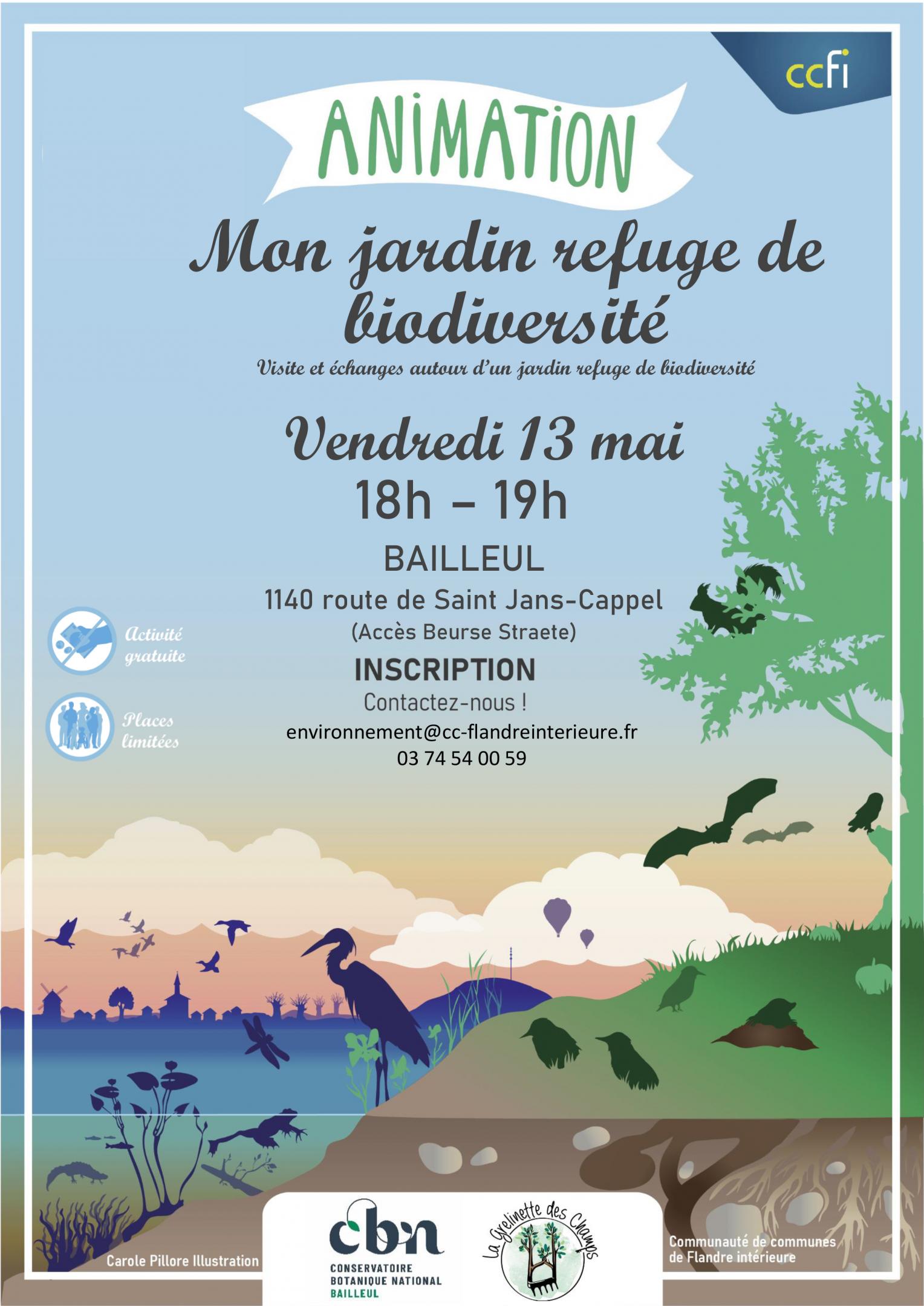 Visite d'un jardin "refuge de biodiversité" à Bailleul (Nord)