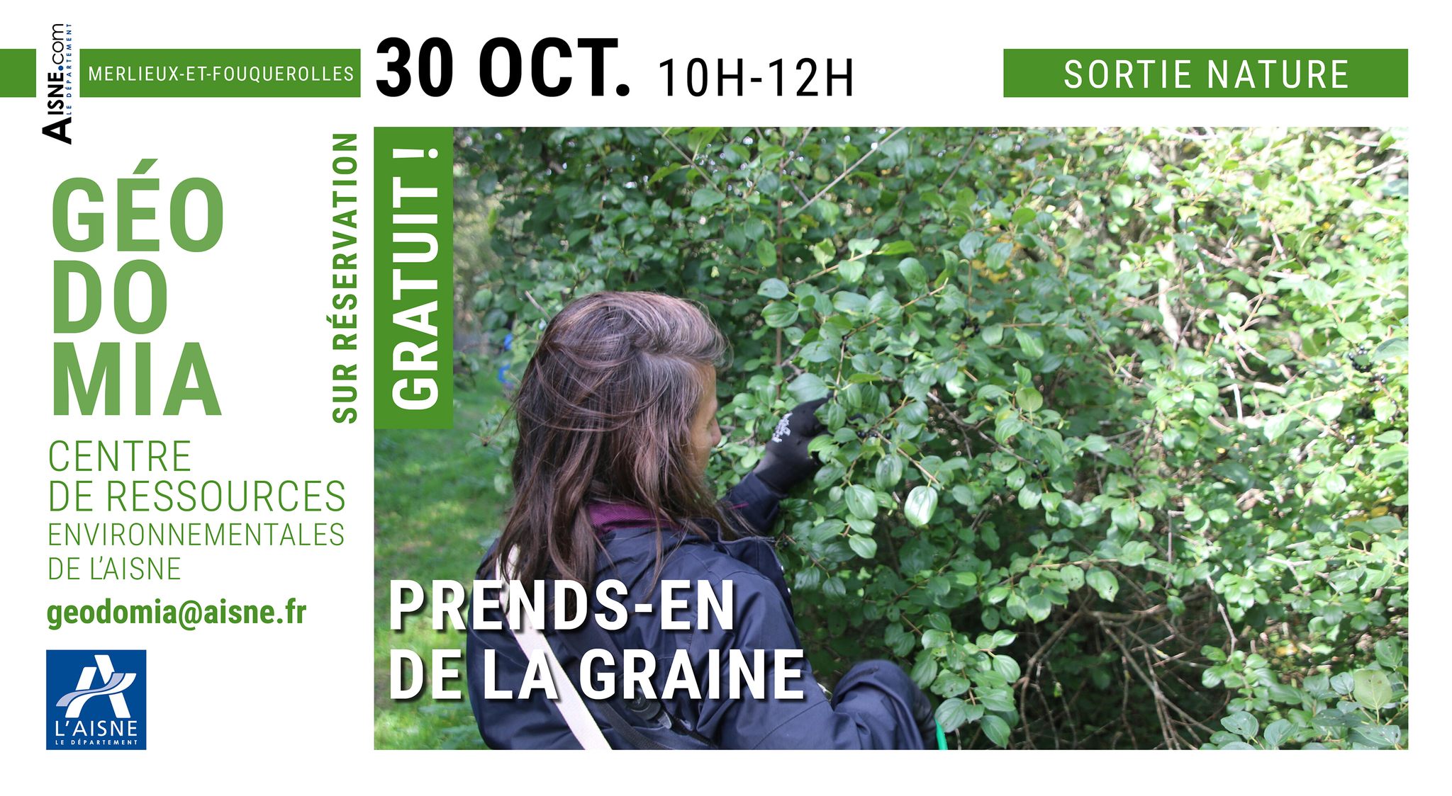 Atelier récolte de graines “Prends-en de la graine” à Géodomia (Aisne)