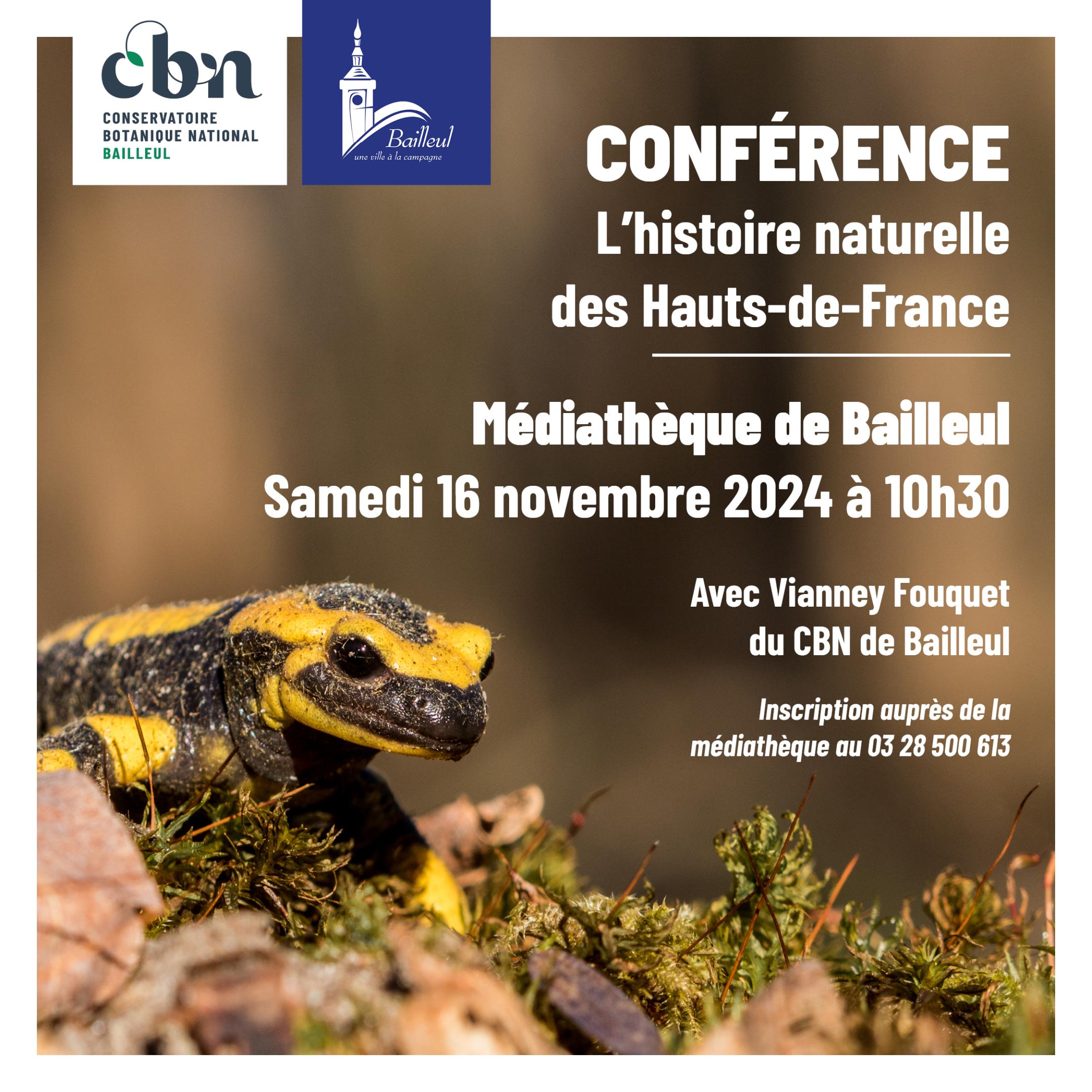  Conférence “L’histoire naturelle des Hauts-de-France” à la médiathèque de Bailleul