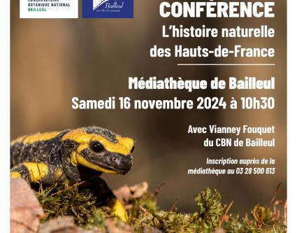  Conférence “L’histoire naturelle des Hauts-de-France” à la médiathèque de Bailleul